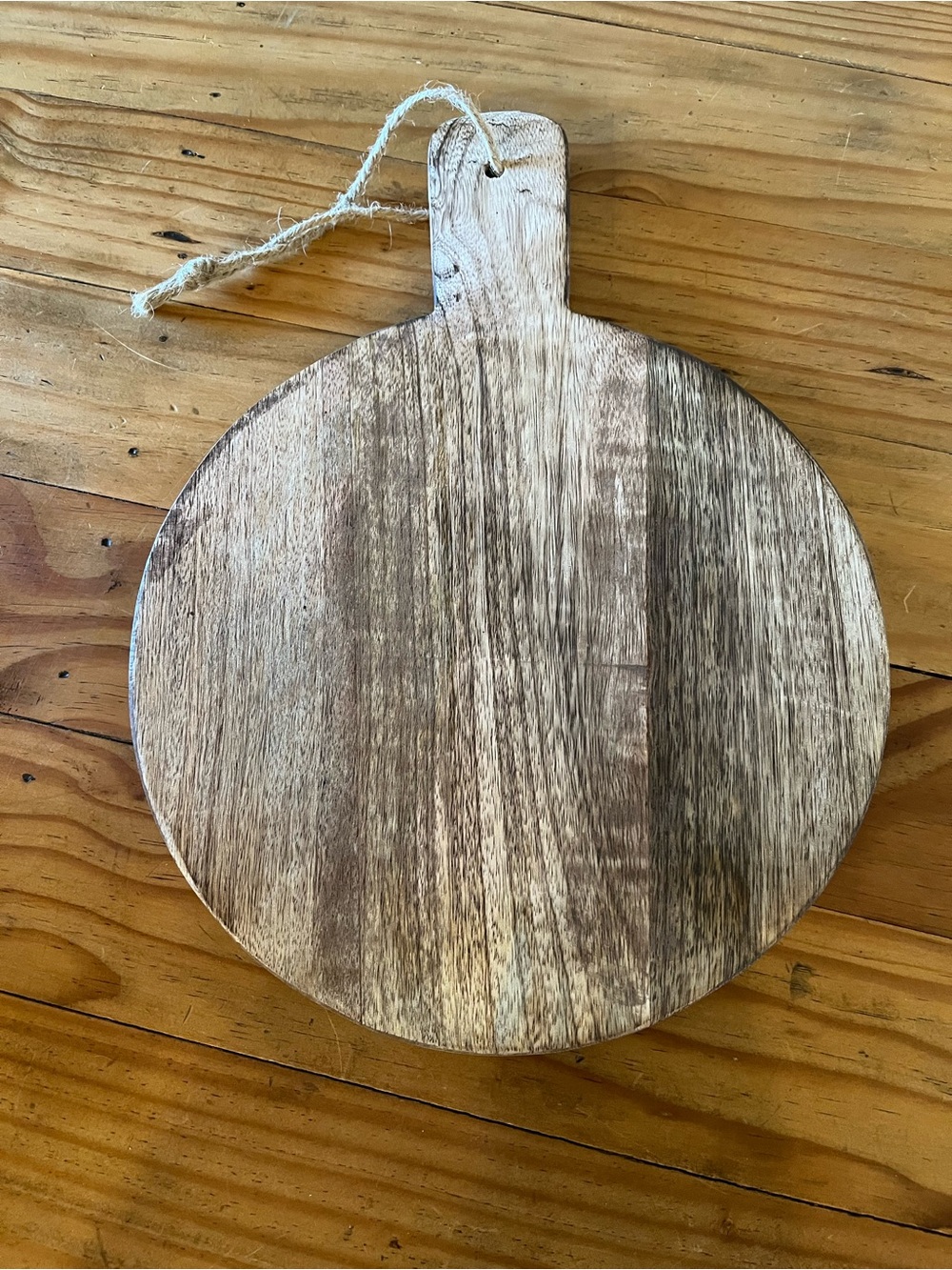 Handcrafted Round Wood Cutting/Serving Board